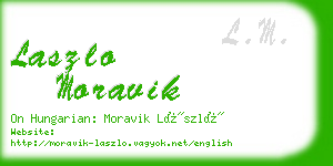 laszlo moravik business card